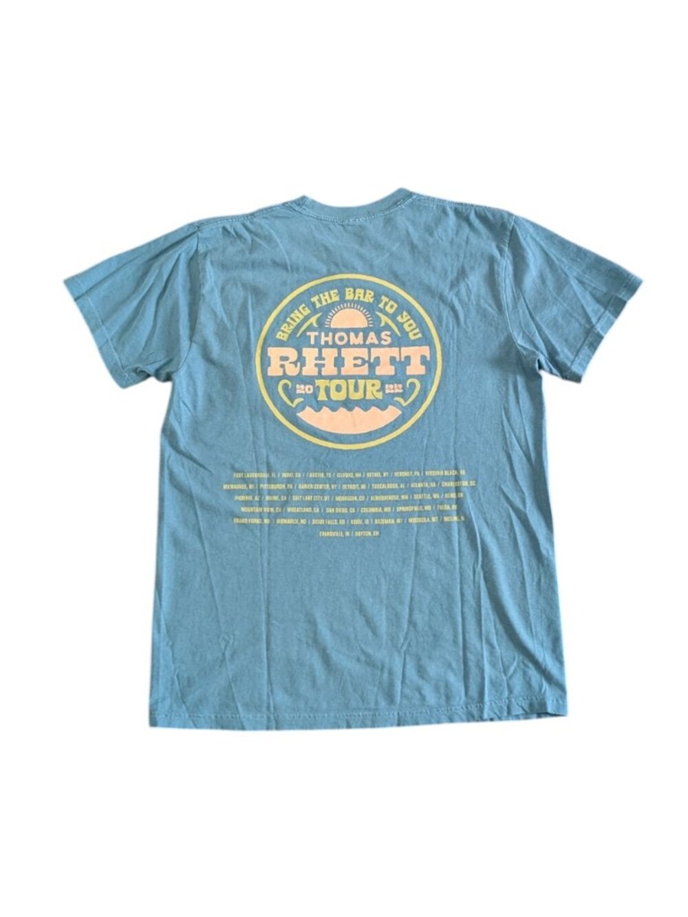 2022 Tour Bring The Bar To You Thomas Rhett Official Merch Blue Shirt Size M  Gr